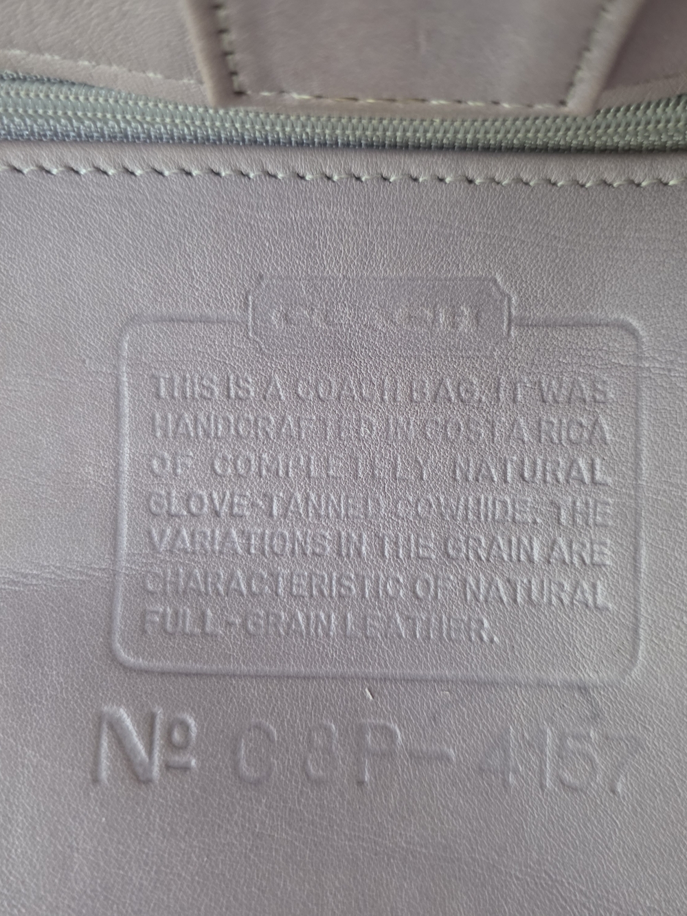 Vintage Coach Soho Buckle Shoulder Bag Lilac Lavender Glove Tanned Leather Y2k - Picture 12 of 15